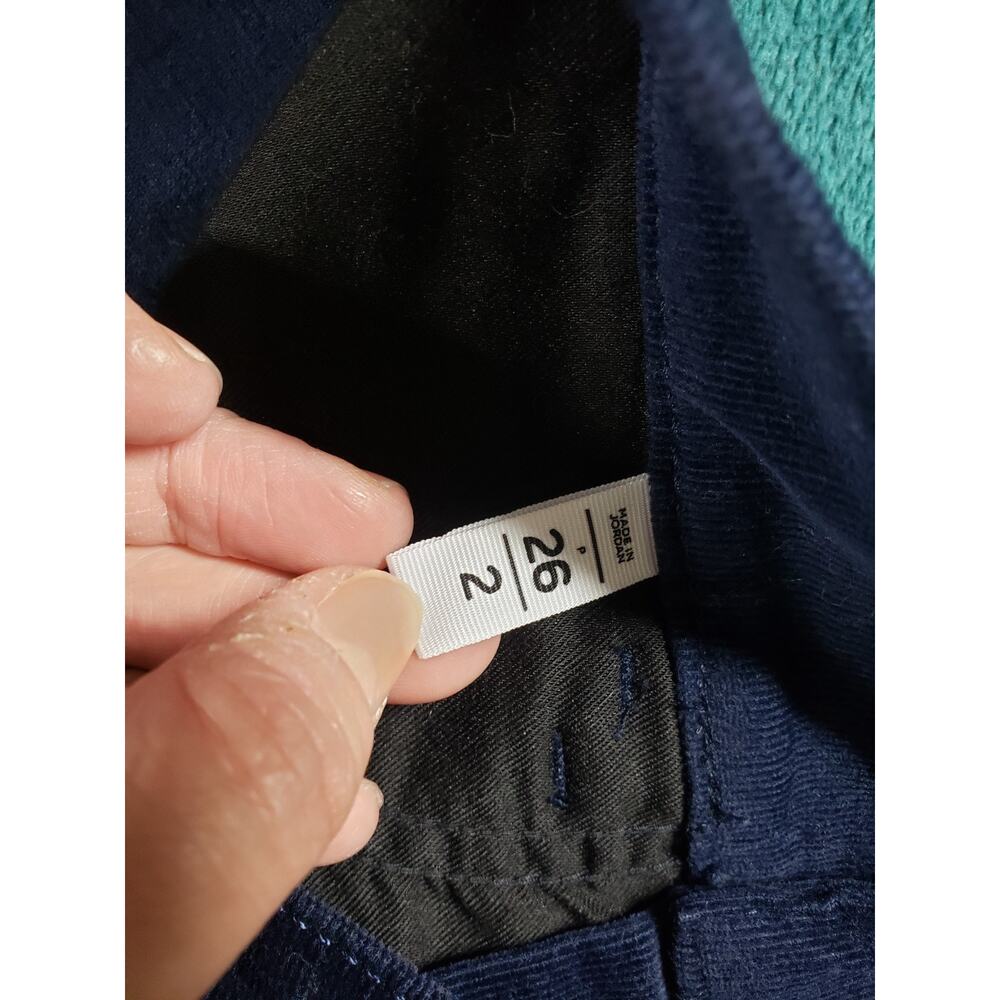 Loft Jeans Size 2 Petite Womens Blue Stretch Pant Corduroy Mid Rise Modern Ankle - Picture 4 of 13
